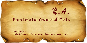 Marchfeld Anasztázia névjegykártya